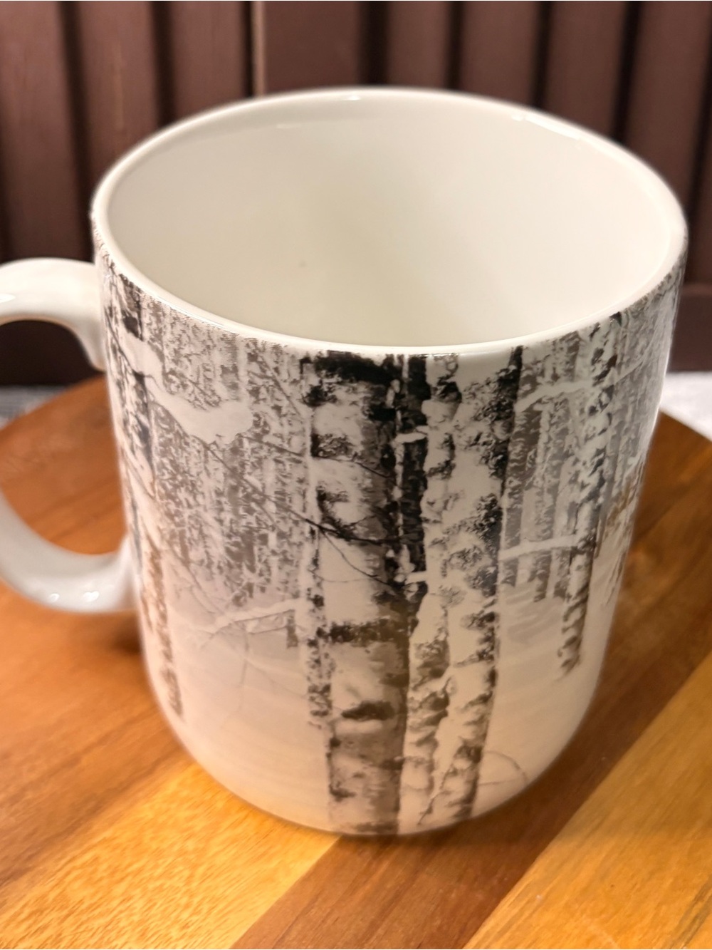 Robert Stanley Home Collection X-Large Birch Winter Scene Coffee Mug
